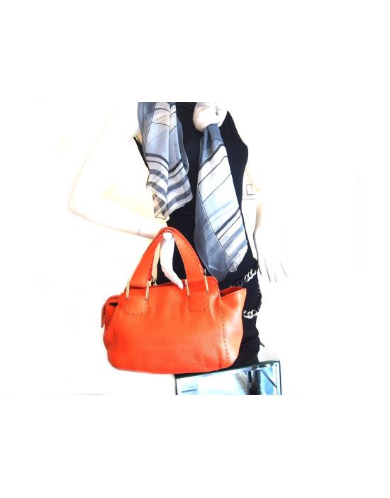 Fendi Selleria Cuir Orange