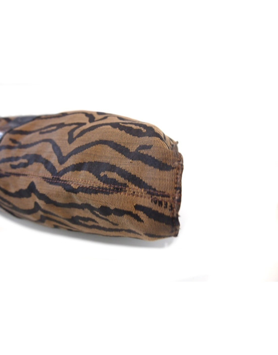 Fendi Diablo Rigata Tela Marrone