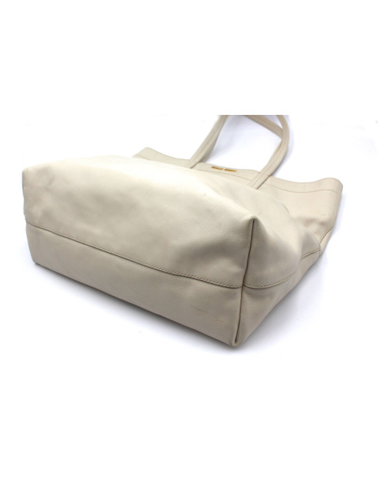 Miu Miu Shopping Pelle Bianca