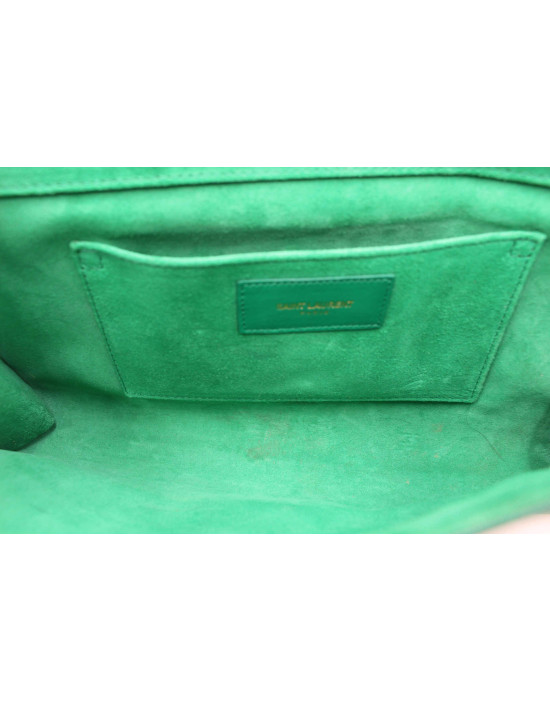 Saint Laurent Pochette Pelle Verde