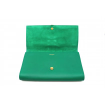 Saint Laurent Pochette Pelle Verde