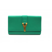 Saint Laurent Pochette Pelle Verde