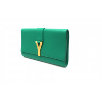 Saint Laurent Pochette Pelle Verde