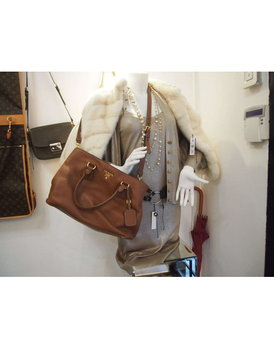 Prada Shopping Pelle Biscotto