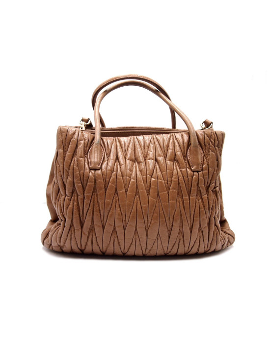 Miu Miu Shopping Pelle Matelasse Beige