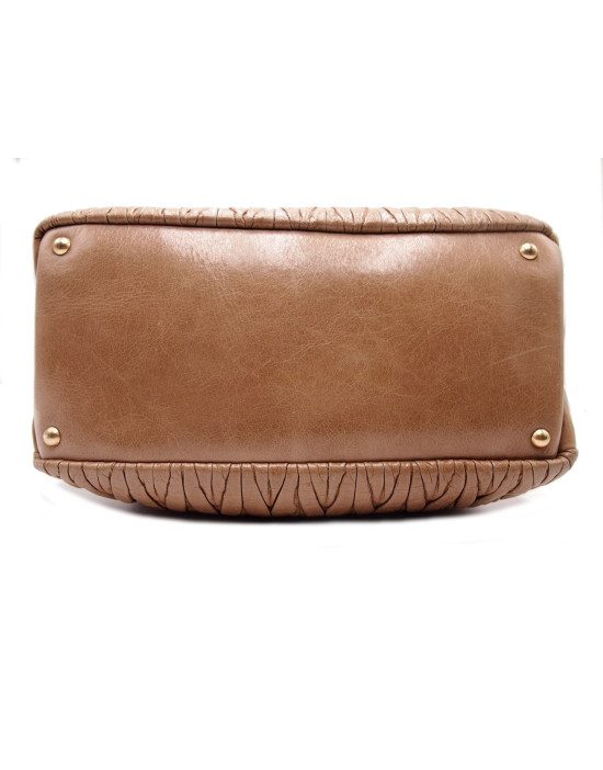 Miu Miu Shopping Pelle Matelasse Beige