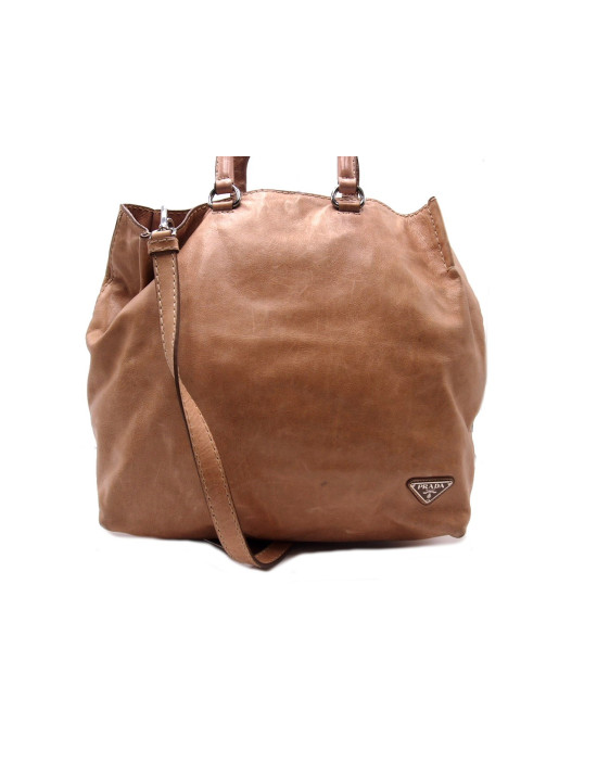 Prada Shopping Pelle Biscotto