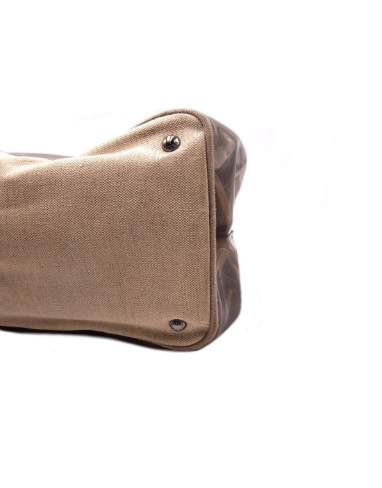 Prada Shopping PVC e Tela Ecru