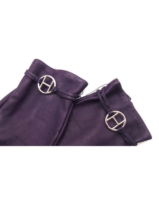 Hermes Guanti Pelle Viola