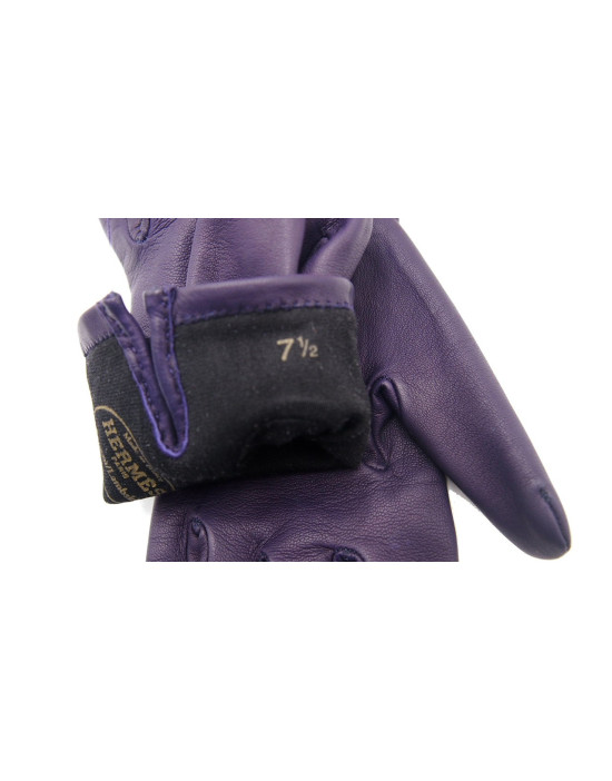 Hermes Guanti Pelle Viola