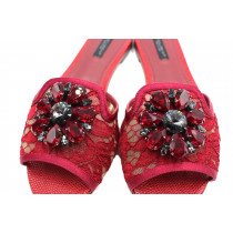 Dolce & Gabbana Ciabattina Gioiello Bordeaux