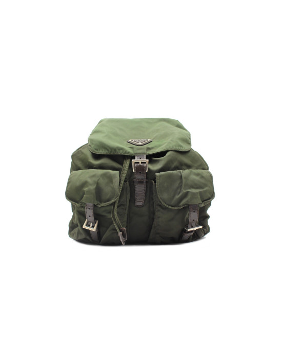 Prada Zaino Tela Vela Verde