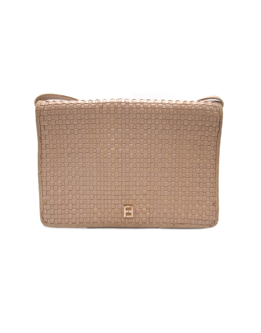 Fendi Shopping Pelle Beige Intrecciata