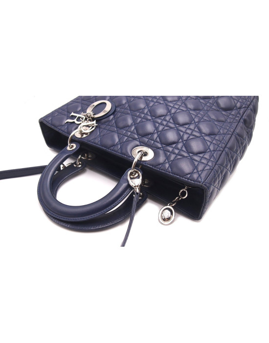 Dior Lady Dior 7 Pelle Blu