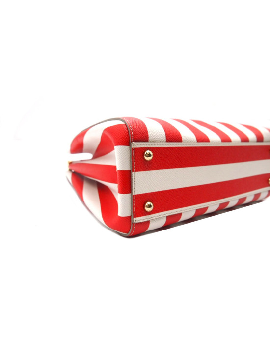 Dolce & Gabbana Shopping Pelle Arancio e Bianca