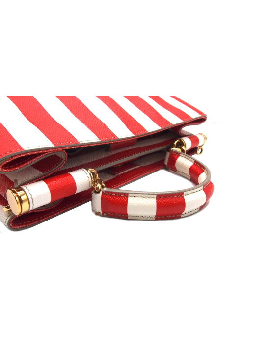 Dolce & Gabbana Shopping Pelle Arancio e Bianca