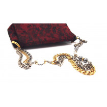 Dolce & Gabbana Einkaufstasche Rotes Leder Schwarze Spitze