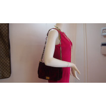 Dolce & Gabbana Red Leather Black Lace Shopping Bag
