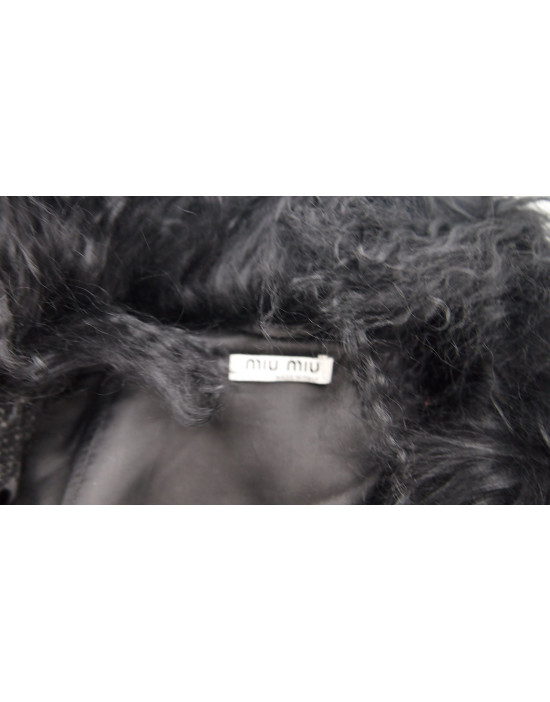 Miu Miu Cappotto Lana Grigio Scuro