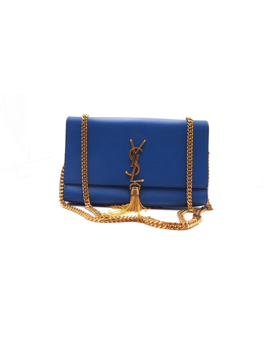 Saint Laurent Kate Pelle Blu