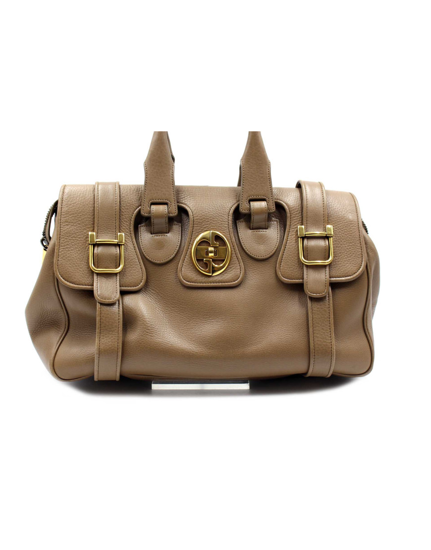 Gucci Bauletto Pelle Tortora