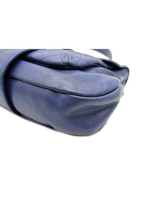 Chanel Shopping Coco Rider Pelle Viola Blu