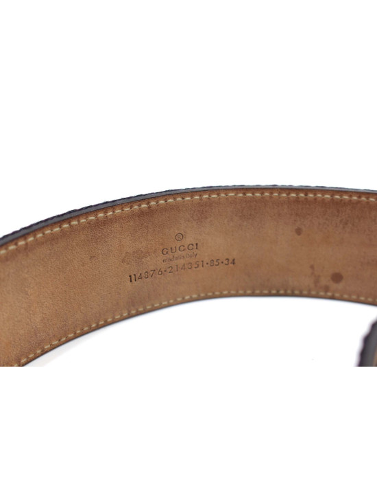 Gucci Cintura Interlocking Tela Viola