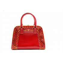 Prada Pyramid Pelle Rossa