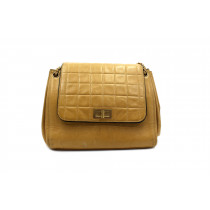 Chanel Accordion Chocolate Beige