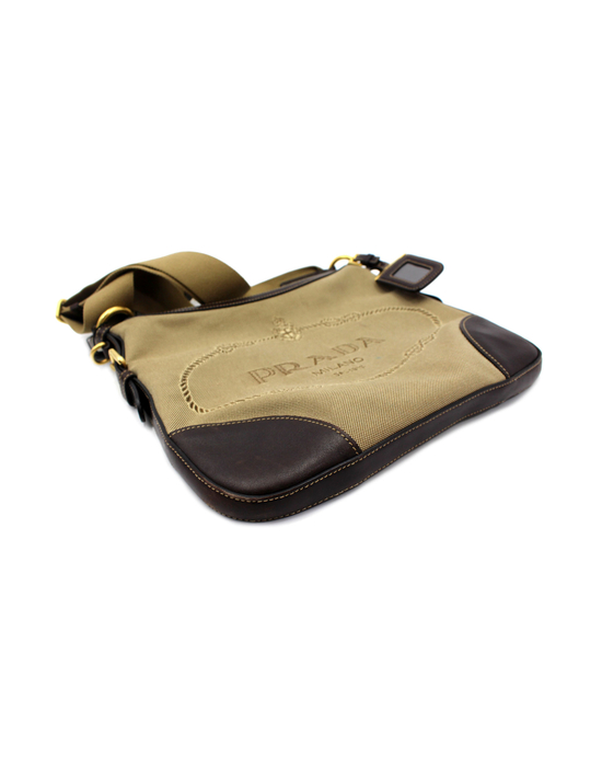 Prada Tracolla Tela Beige