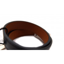 Hermes Bracciale Double Pelle Nera