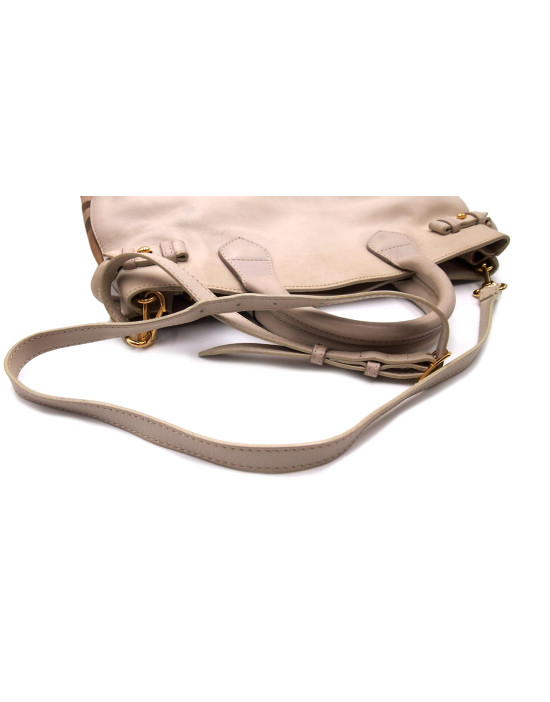 Burberry Shopping Pelle Avorio
