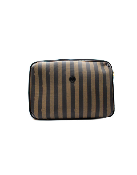 Fendi Tris Valigie Tela Marrone