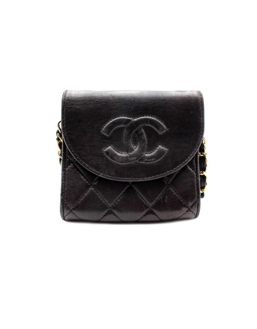 Chanel Tracolla Pelle Nera