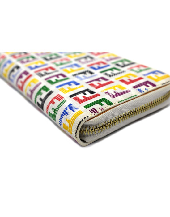 Fendi Portafoglio Zucca Multicolor Bianco
