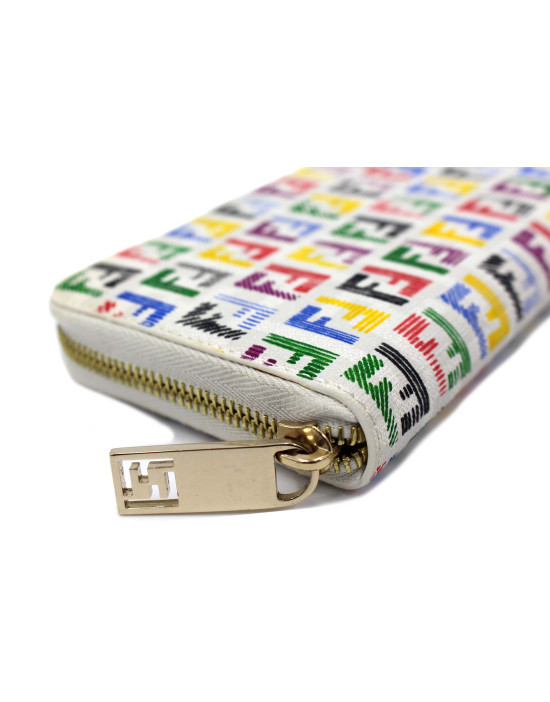 Fendi Portafoglio Zucca Multicolor Bianco