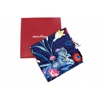 Ferragamo Foulard Carré Seta Blu