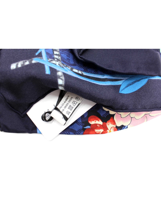 Ferragamo Foulard Carré Seta Blu