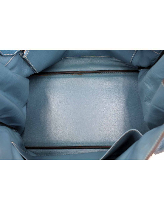 Hermès Birkin 40 Cuir Bleu