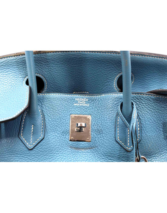 Hermes Birkin 40 Leder Blau