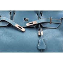 Hermes Birkin 40 Blue Leather