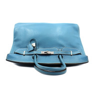 Hermes Birkin 40 Blue Leather