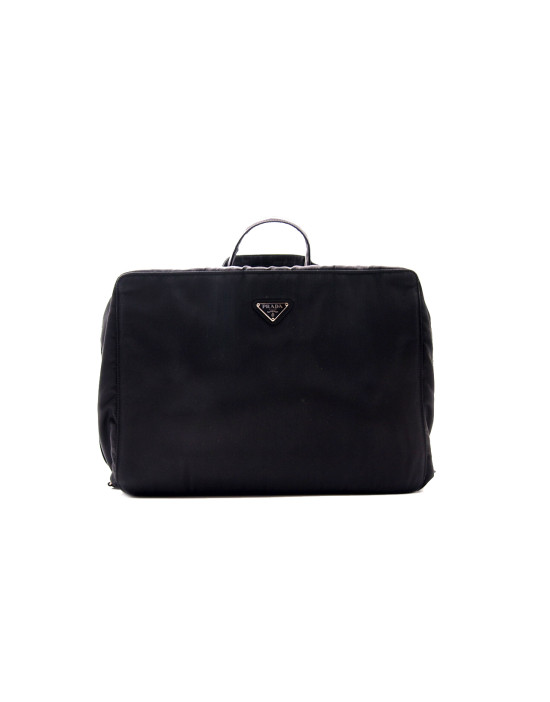 Prada Cartella Tela Vela Nera