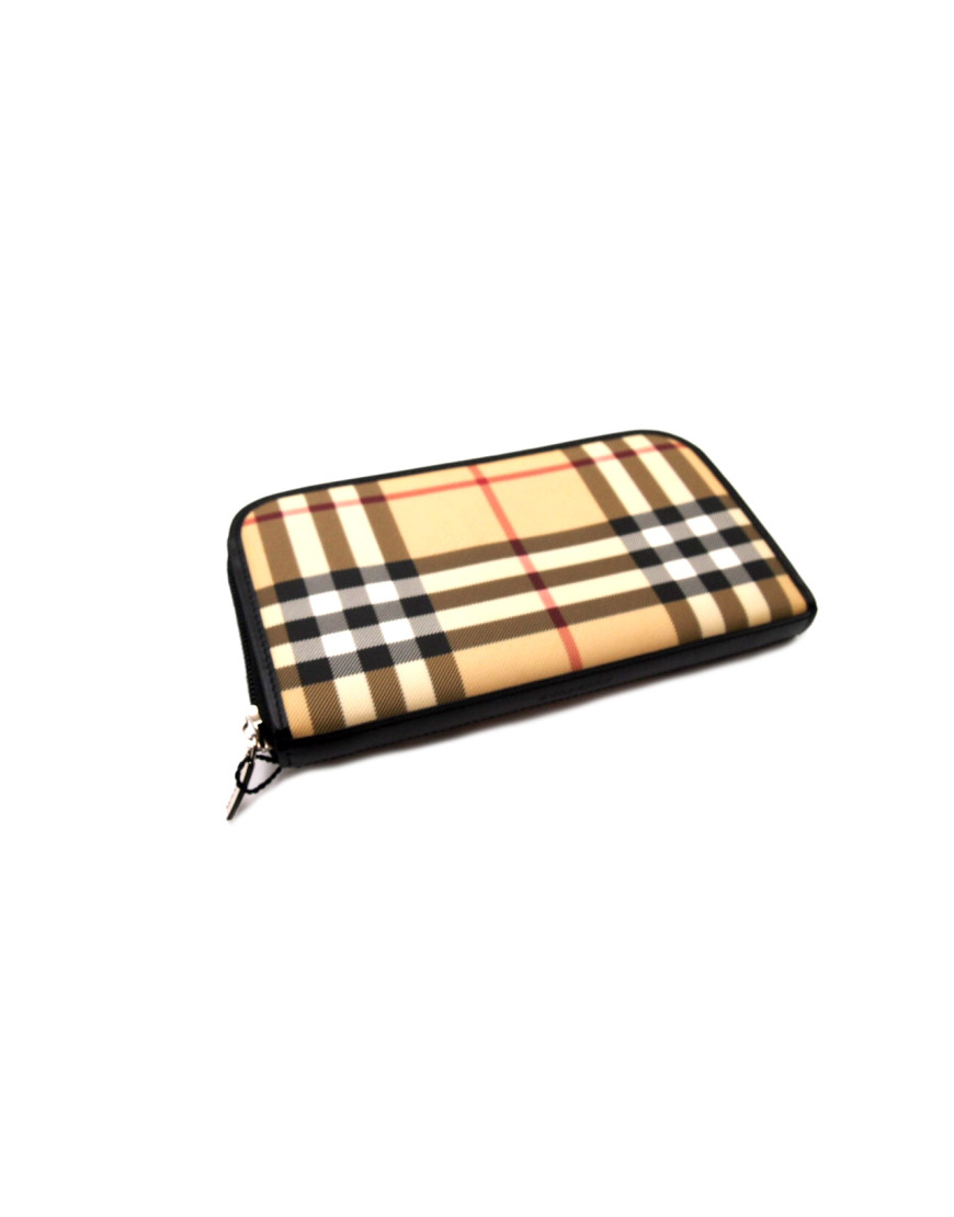 Burberry Portafoglio Zippy Check Beige