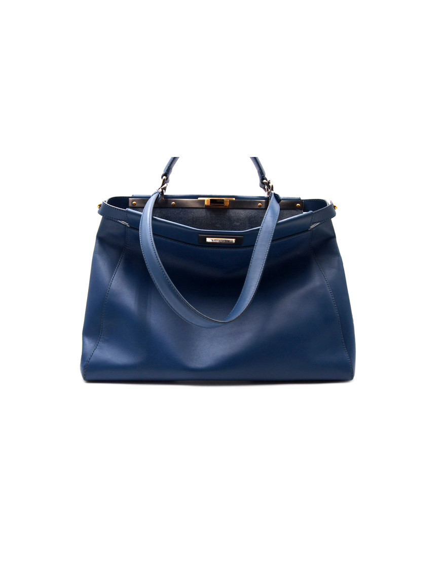 Fendi Peekaboo Pelle Bluette