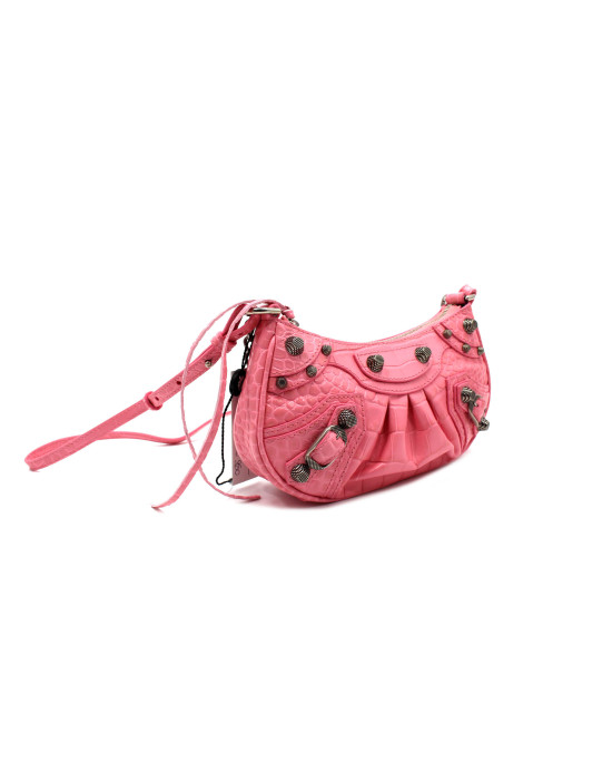 Balenciaga Le Cagole Pelle Stampa Cocco Rosa