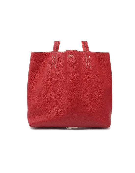 Hermes Tote Togo Rotes Leder Umkehrbar