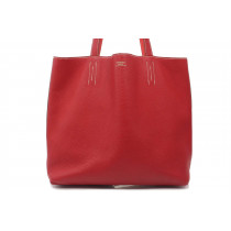 Hermes Tote Togo Cuir Rouge Réversible