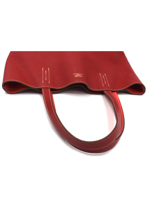 Hermes Tote Togo Rotes Leder Umkehrbar