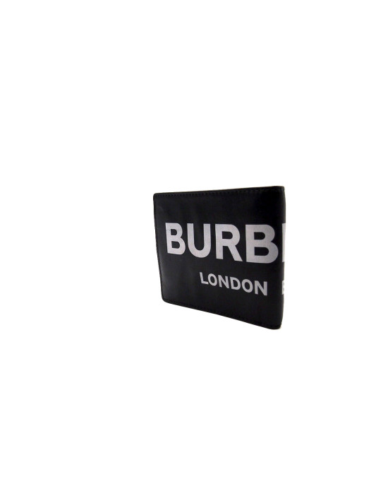 Burberry Schwarzes Leder Portemonnaie